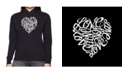 LA Pop Art Women's Word Art Hooded Sweatshirt -Love